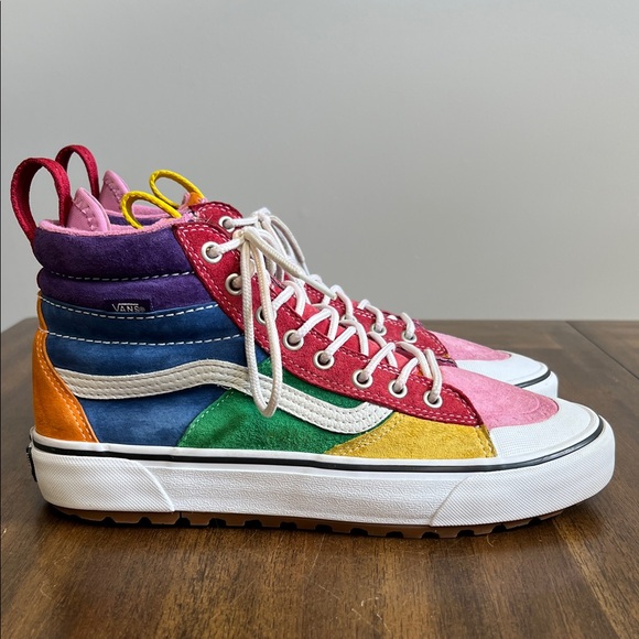 Vans Sk8-Hi Rainbow Women's 10.5 Men's 9 Scotchgard 3M Repellent Sneakers - Picture 1 of 15